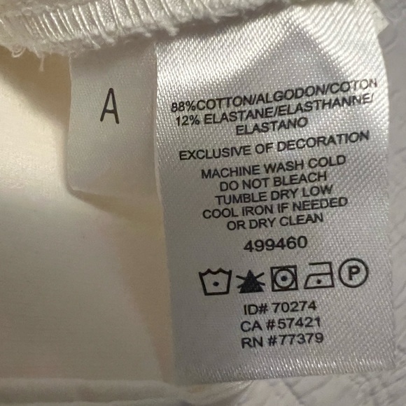 ANN TAYLOR WHITE PANTS WITH DETAIL SIZE 6. - Picture 8 of 14